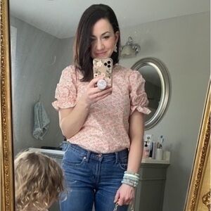 English Factory- Pink Floral Top